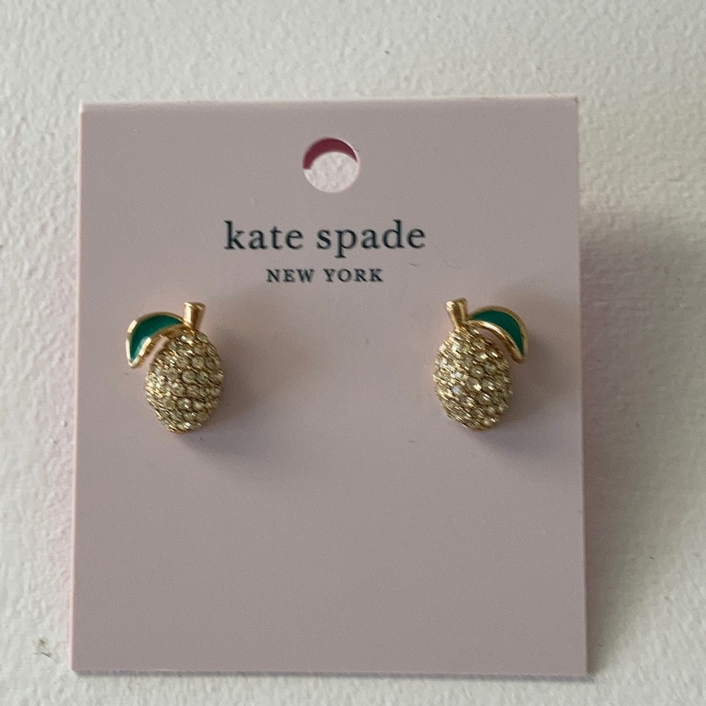 NWT Kate Spade Picnic Perfect Lemon Stud Earrings